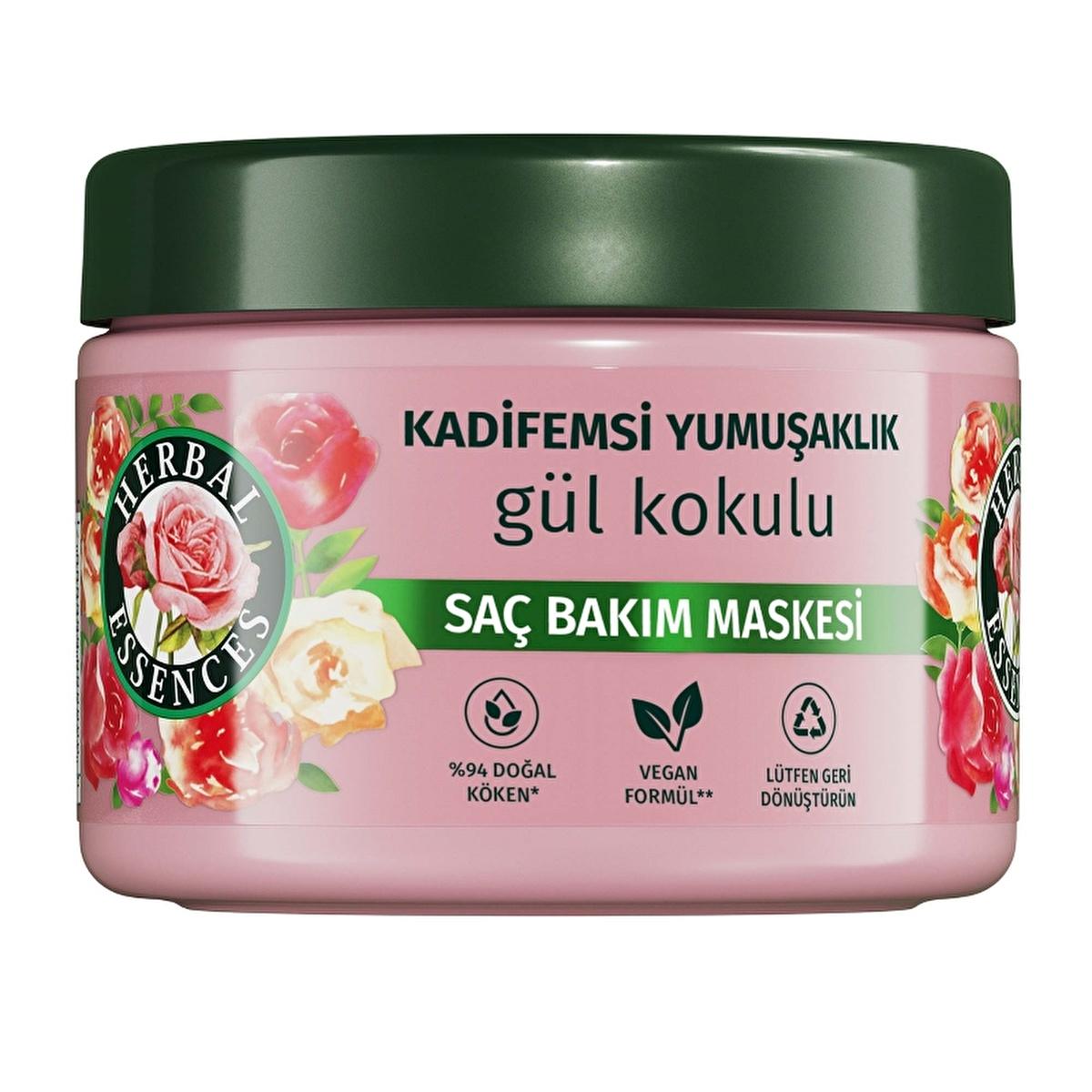 Herbal Essences Rose Hair Mask - Vegan, Cruelty-Free, Moisturizing Treatment for Dry Hair - 10.14 fl oz Herbal Essences Rose Hair Mask - Vegan, Moisturizing Treatment Herbal Essences hair mask, rose-scented hair care, vegan hair products, cruelty-free cosmetics, moisturizing hair treatment, hair care, natural hair products, dry hair solution, rose hair mask, vegan cosmetics