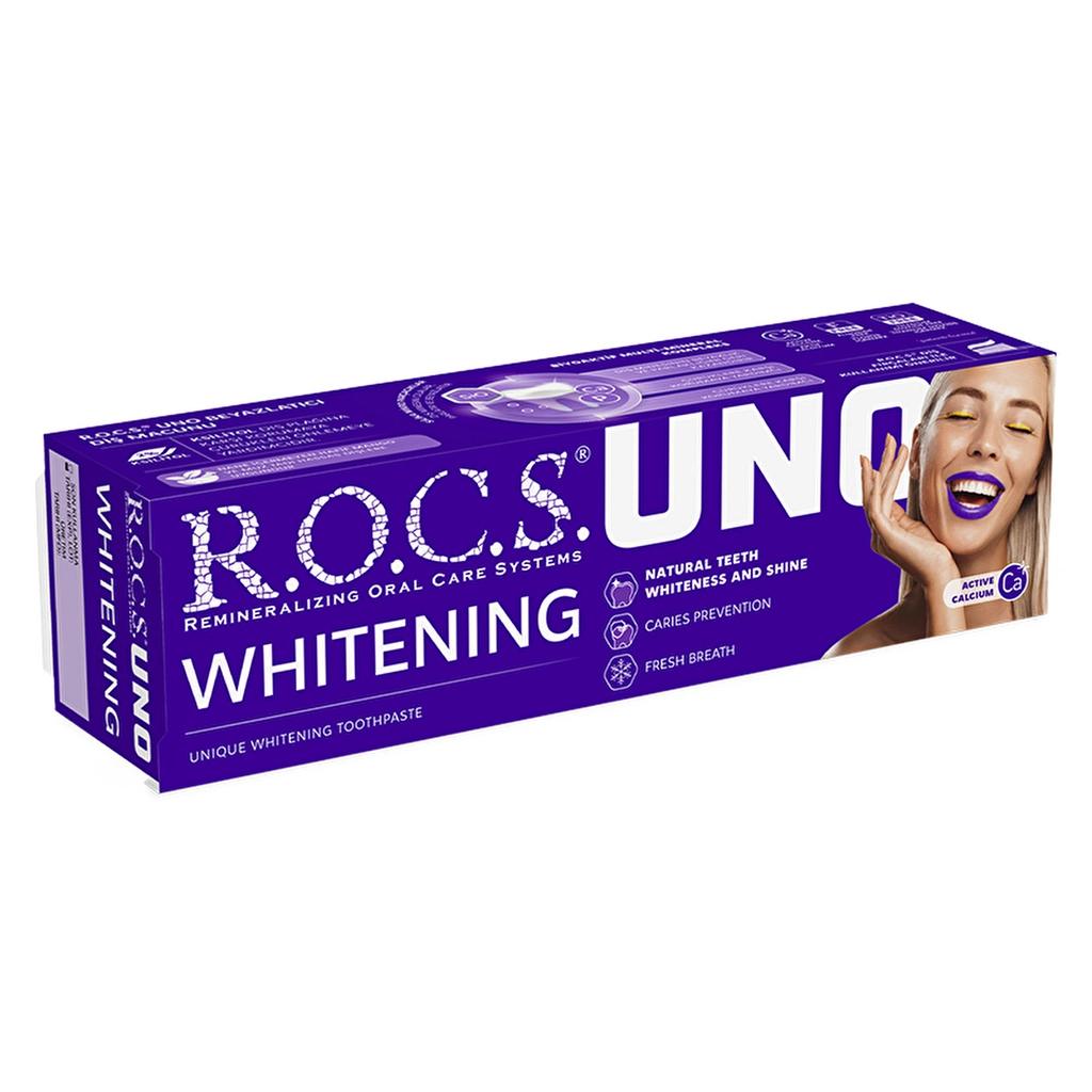 Rocs Uno Fast Whitening Toothpaste for Brighter Smiles 74g
