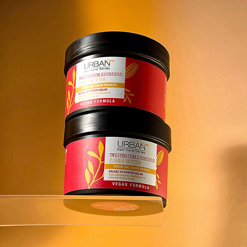 Urban Care Hibiscus & Shea Butter Hair Care Mask for Curly & Wavy Hair - Vegan, Paraben-Free, Nourishing & - Hair Mask
