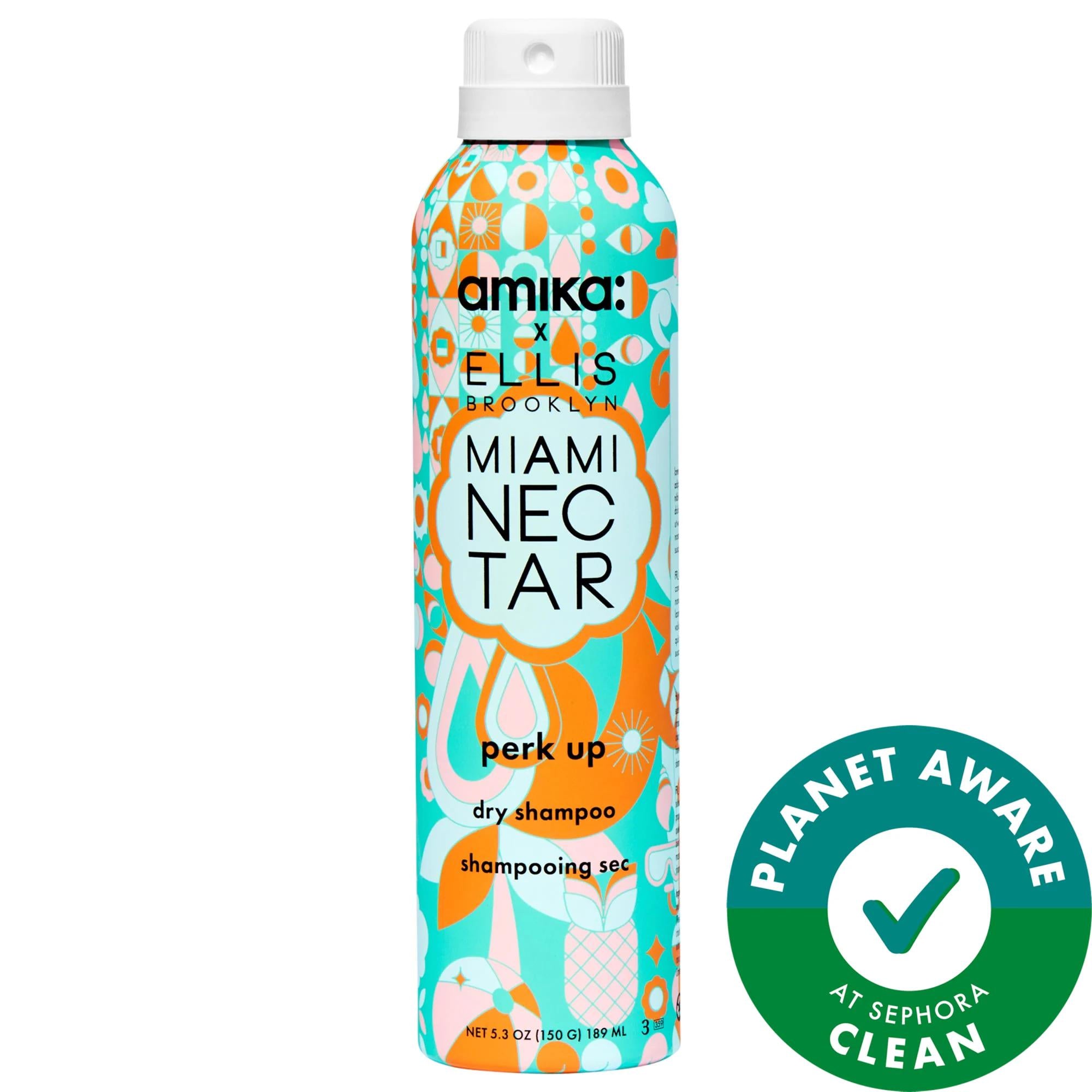 Amika x Ellis Brooklyn Miami Nectar Dry Shampoo: Volumizing, Oil Absorbing, Color Safe & Cruelty-Free Hair Refresher Amika x Ellis Brooklyn Dry Shampoo: Volumizing & Oil Absorbing dry shampoo, oily scalp treatment, volumizing dry shampoo, color safe dry shampoo, cruelty-free dry shampoo, Miami Nectar dry shampoo, hair refresher, rice starch dry shampoo, sea buckthorn hair, clean beauty hair products, dry shampoo spray, hair volume, oil absorption, hair refresh, volumizing, oily scalp, color safe, cruelty-fr