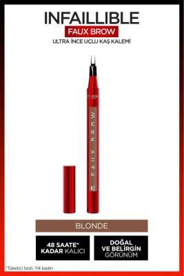 L'Oreal Paris Infaillible Faux Brow: Ultra-Fine Blonde Eyebrow Pencil for Natural, Long-Lasting Definition | Precise Brow Filler & Definer L'Oreal Blonde Eyebrow Pencil | Ultra-Fine Tip, Natural Definition eyebrow pencil, blonde eyebrow pencil, ultra fine eyebrow pencil, long lasting eyebrow pencil, natural looking eyebrows, eyebrow filler, brow definer, Loreal eyebrow pencil, blonde brow pencil, thin eyebrow pencil, eyebrow makeup, blonde brows, fine tip brow pencil, smudge-proof eyebrow pencil, easy to ap
