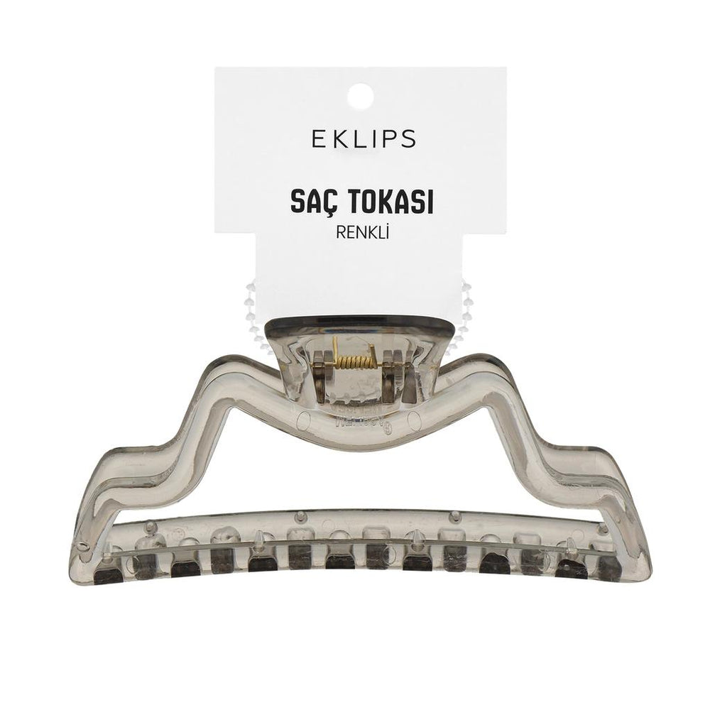 Eklips Curved Claw Clip for Secure Hold Smoked Grey