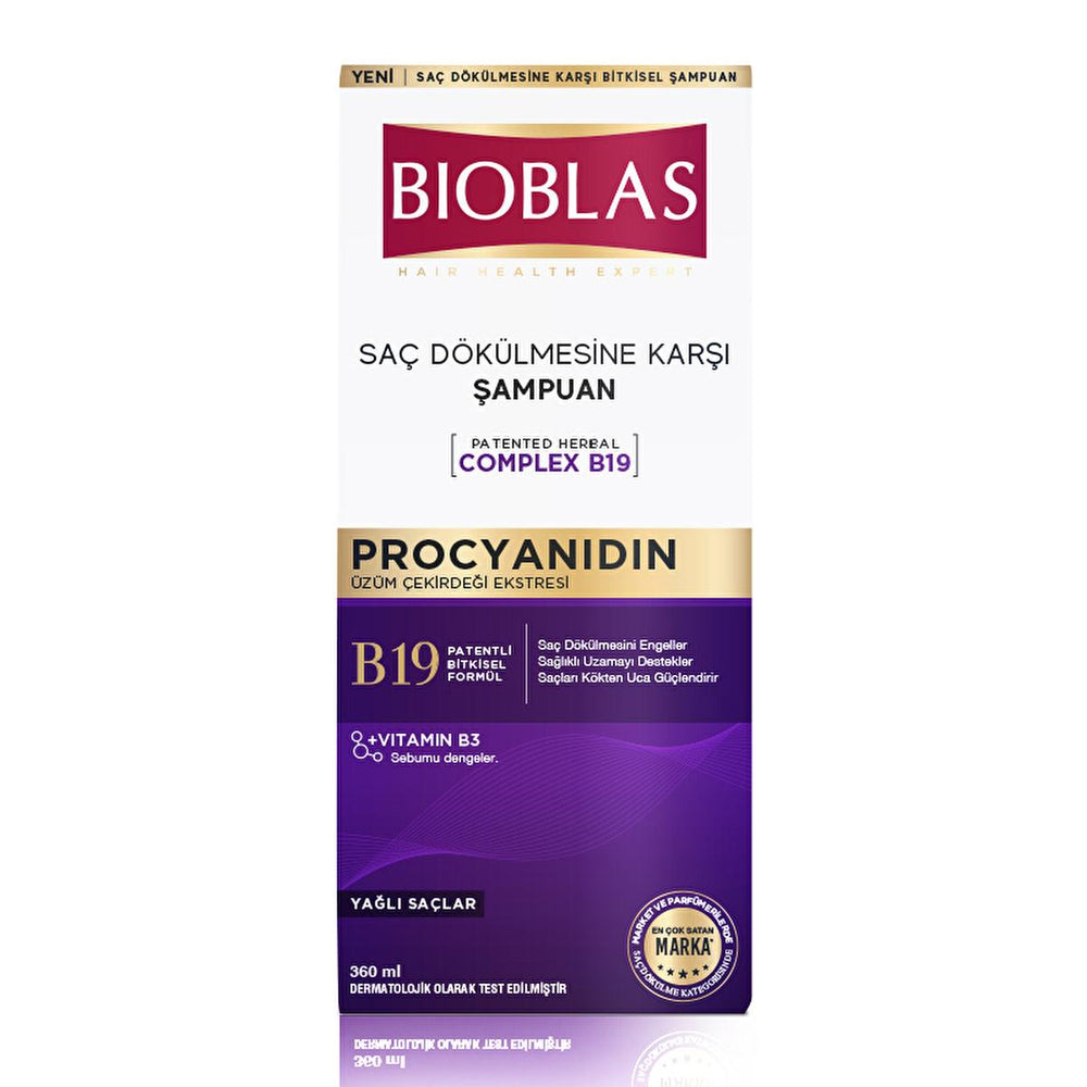Bioblas Procyanidin Anti-Hair Loss Shampoo with Biotin - Paraben-Free, 12.18 fl oz - view 3