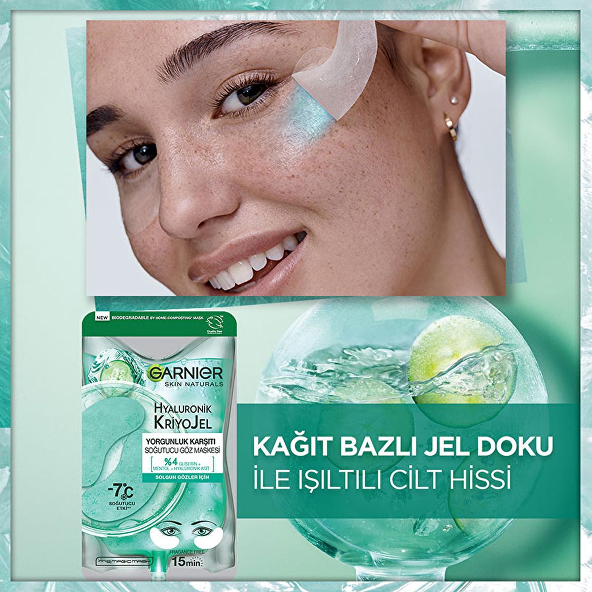 Garnier Hyaluronik Cooling Eye Mask - Anti-Fatigue, Hydrating Gel for Dark Circles & Puffiness - image 2