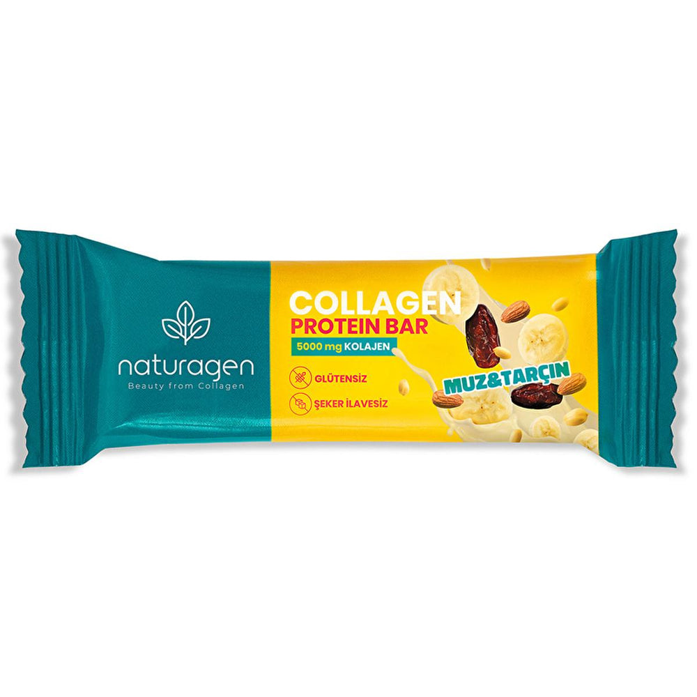 Naturagen Collagen Protein Bar, Gluten-Free, Sugar-Free, Natural Snack - Supports Skin, Hair & Joint - Vitamin & Supplement