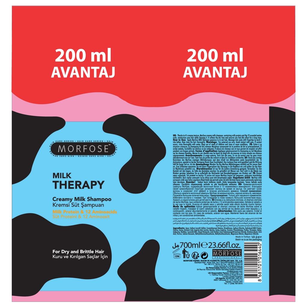 Morfose Milk Therapy Shampoo for Dry Hair 700 ml