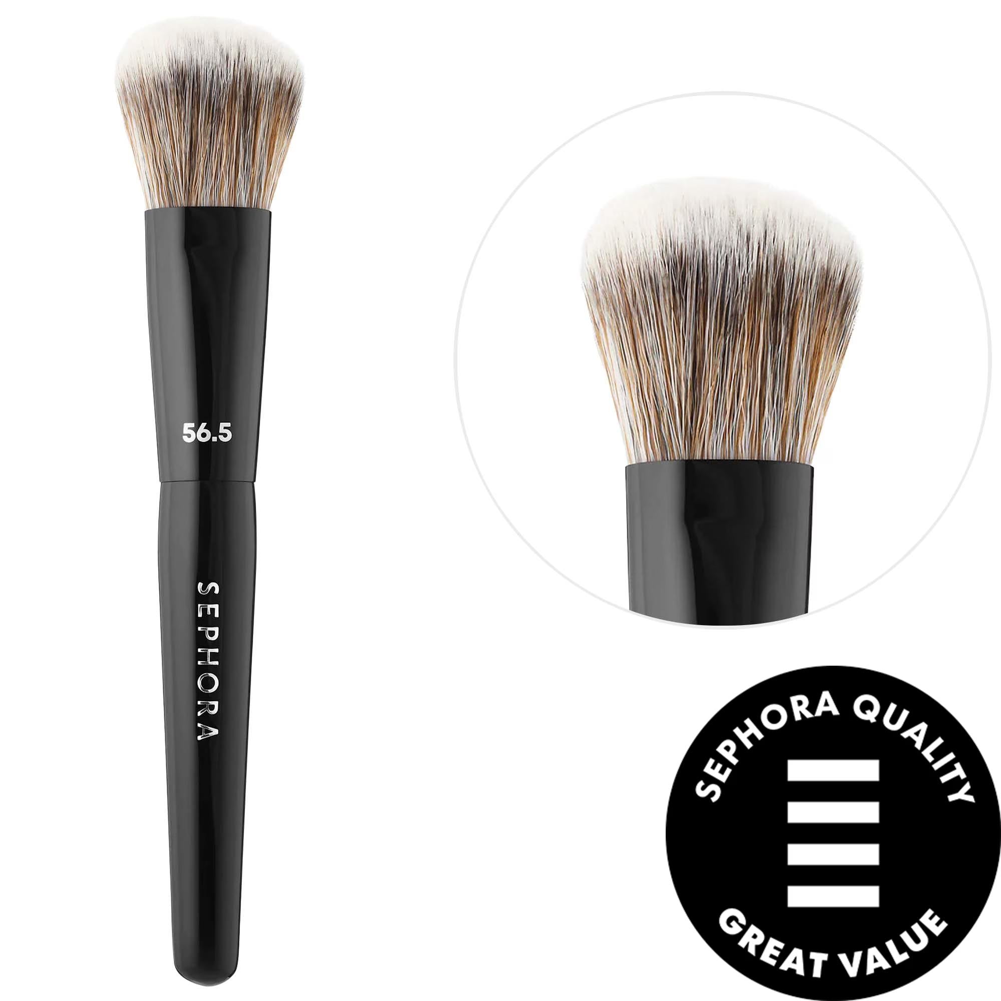 Mini PRO: Vegan Mini Foundation Brush #56.5 for Airbrushed Full Coverage - Cruelty-Free, Synthetic Makeup Brush for Flawless Finish Mini PRO Vegan Foundation Brush - Airbrushed Full Coverage foundation brush, vegan foundation brush, mini foundation brush, full coverage brush, synthetic foundation brush, airbrush foundation brush, cruelty-free makeup brush, recyclable makeup brush, makeup brush for foundation, dome foundation brush, foundation applicator, makeup brush, vegan brush, mini brush, full coverage,