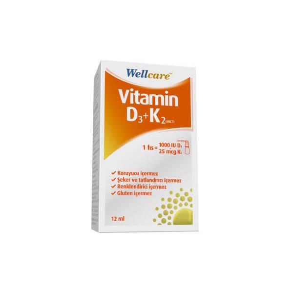 Wellcare Vitamin D3+K2 12ml Oral Spray Supplement for Adults - Supports Bone Health & Immune Function Wellcare Vitamin D3+K2 Oral Spray Supplement Vitamin D3 supplement, Vitamin K2 supplement, Oral spray vitamins, Dietary supplement for adults, Vitamin D3 and K2 combination, Bone health support, Immune system support, Cardiovascular health, Health and wellness, Supplements for adults, Preventive healthcare, Vitamin supplements