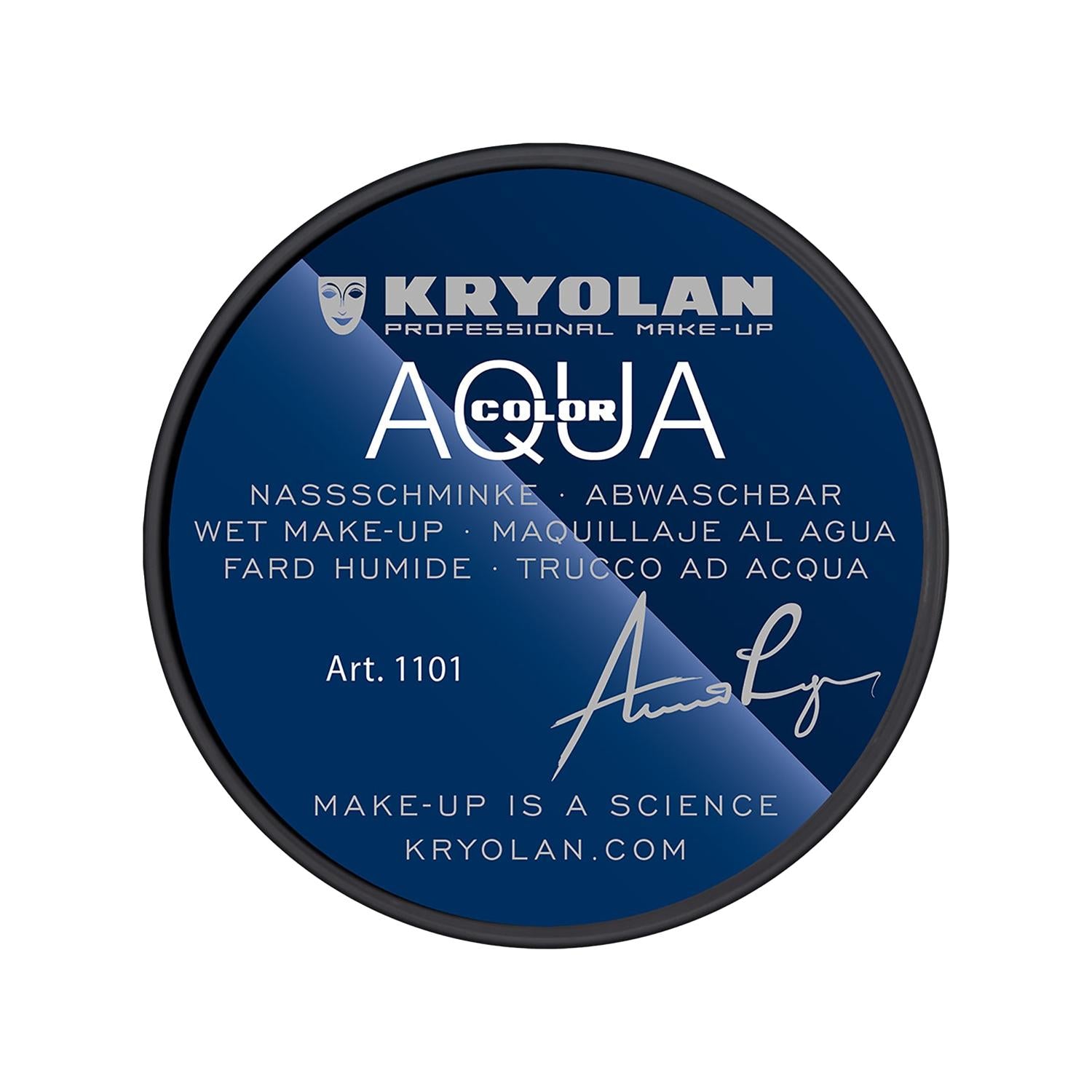 Kryolan Aquacolor Face &amp; Body Makeup 71 Black 8 ml