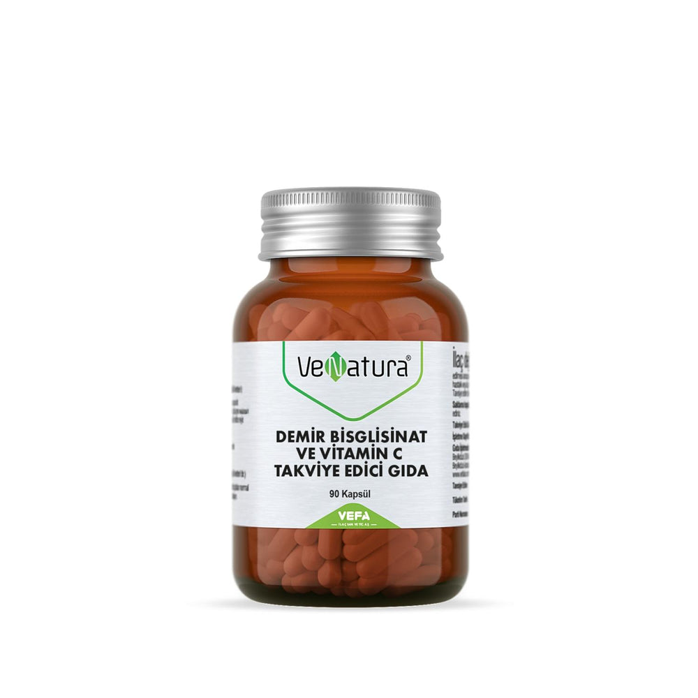 VeNatura Iron Supplement with Vitamin C - 90 Capsules for Healthy Iron Levels & Immune Support VeNatura Iron & Vitamin C Supplement - 90 Capsules Iron supplement, Vitamin C supplement, Dietary supplement, VeNatura Demir Bisglisinat, Iron Bisglycinate capsules, Health and wellness, Nutritional support, Immune system support, Energy boost, Fatigue relief