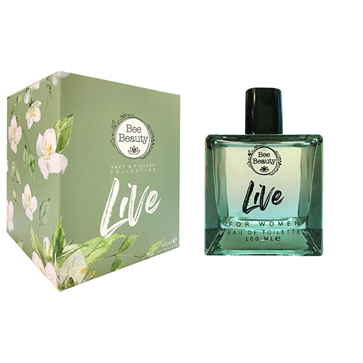 bee beauty live edt women's perfume bottle, bee beauty live edt perfume close up, bee beauty live edt fragrance display Bee Beauty Live EDT - Signature Women's Perfume for Everyday Elegance | 100 ml Bee Beauty Live EDT - Women's Perfume 100 ml women-perfume, bee-beauty, signature-scent, 100ml-edt, floral-fragrance, blueberry-note, musk-fragrance, feminine-perfume, luxury-fragrance, ai-generated