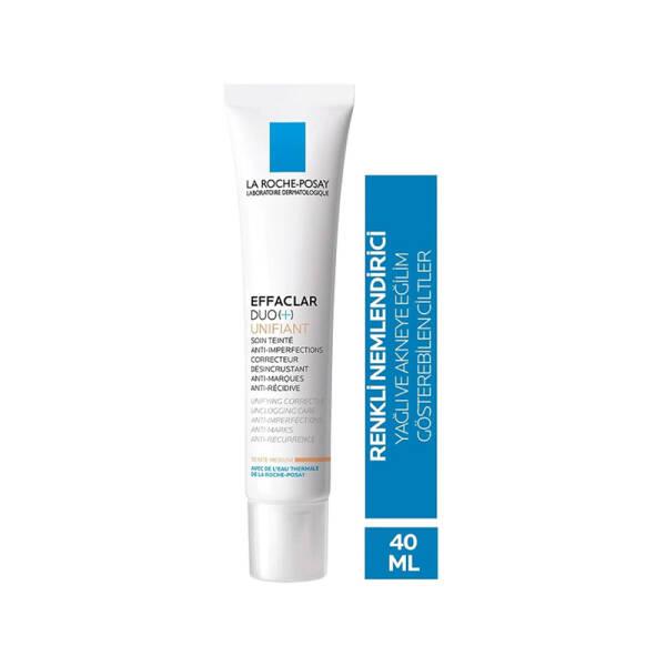 La Roche Posay Effaclar Duo+ Unifiant Medium 40ml - Acne Treatment Moisturizer with Salicylic Acid & Niacinamide La Roche Posay Effaclar Duo+: Acne Treatment Moisturizer acne treatment moisturizer, salicylic acid skincare, niacinamide for skin brightening, non-comedogenic moisturizer, sensitive skin care products, La Roche Posay, Effaclar Duo+, acne control, skin hydration, unifying coverage, water-based formula, glycerin, capryloyl salicylic acid, daily skincare, makeup primer, gentle skincare, skincare fo