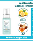 Himalaya Facial Cleansing Foam with Lemon Extract - Natural Oil Control & Gentle Cleansing for Oily Skin, 5.07 fl oz Himalaya Facial Cleansing Foam with Lemon - Natural & Gentle facial cleansing foam, lemon extract facial cleanser, natural skincare products, oil control face wash, honey and lemon skincare, gentle cleanser, soap-free cleanser, oily skin solutions, blackhead reduction, natural astringent, moisturizing cleanser, Himalaya skincare