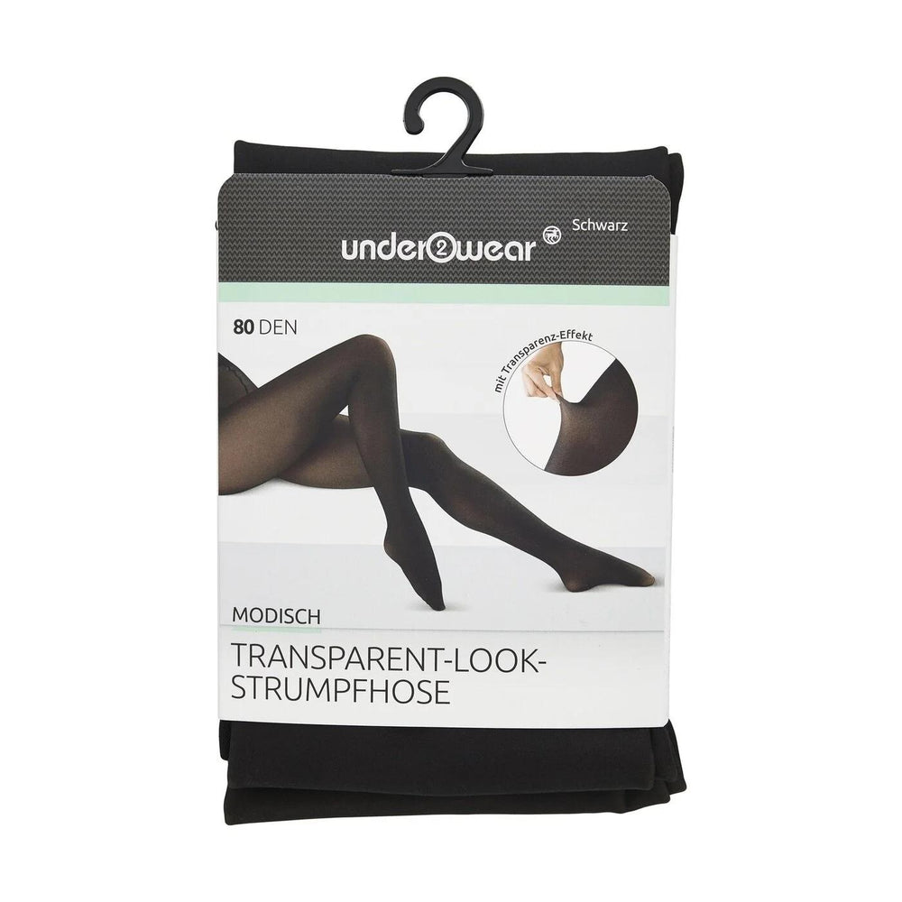 Underwear 80 Denier Sheer Look Tights in Black - Size S