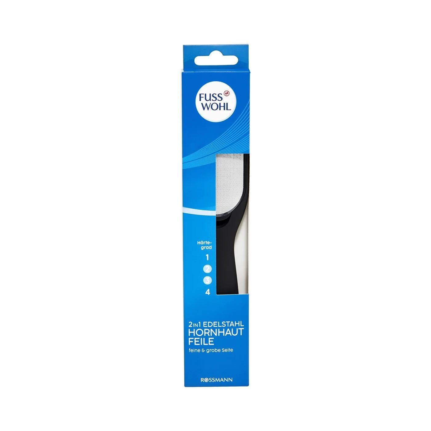Fusswohl 2-in-1 Stainless Steel Callus File for Smooth Feet (1 Count)