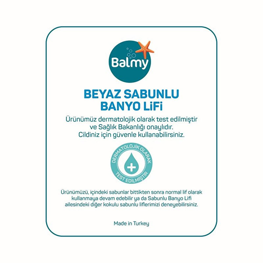 Balmy Beyaz Soap-Infused Bath Loofah - Dermatologically Tested, Luxurious Bathing Experience - view 5