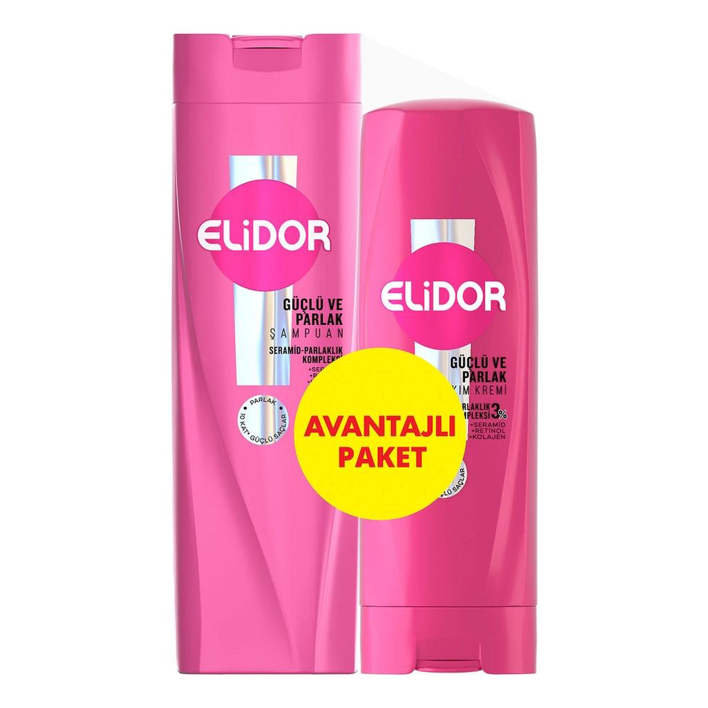 Elidor Strong & Glossy Shampoo 400ml and Serum Conditioner 200ml