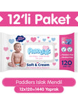 Paddlers Baby Wet Wipes - Soft, Gentle, and Convenient Hygiene for Infants - 120 Packs of 12 - Baby Care