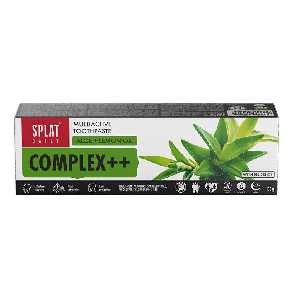 Splat Daily Complex++ Toothpaste: Aloe Vera & Calcium for Gum Health, Cavity Protection, and Fresh Breath (2.6 fl oz) Splat Daily Toothpaste: Gum Health, Cavity Defense & Fresh Breath toothpaste, daily toothpaste, gum health toothpaste, cavity protection toothpaste, fresh breath toothpaste, aloe vera toothpaste, calcium hydroxyapatite toothpaste, natural toothpaste, oral care, gum health, cavity protection, fresh breath, aloe vera, calcium hydroxyapatite, sensitive gums, teeth whitening, plaque removal, den