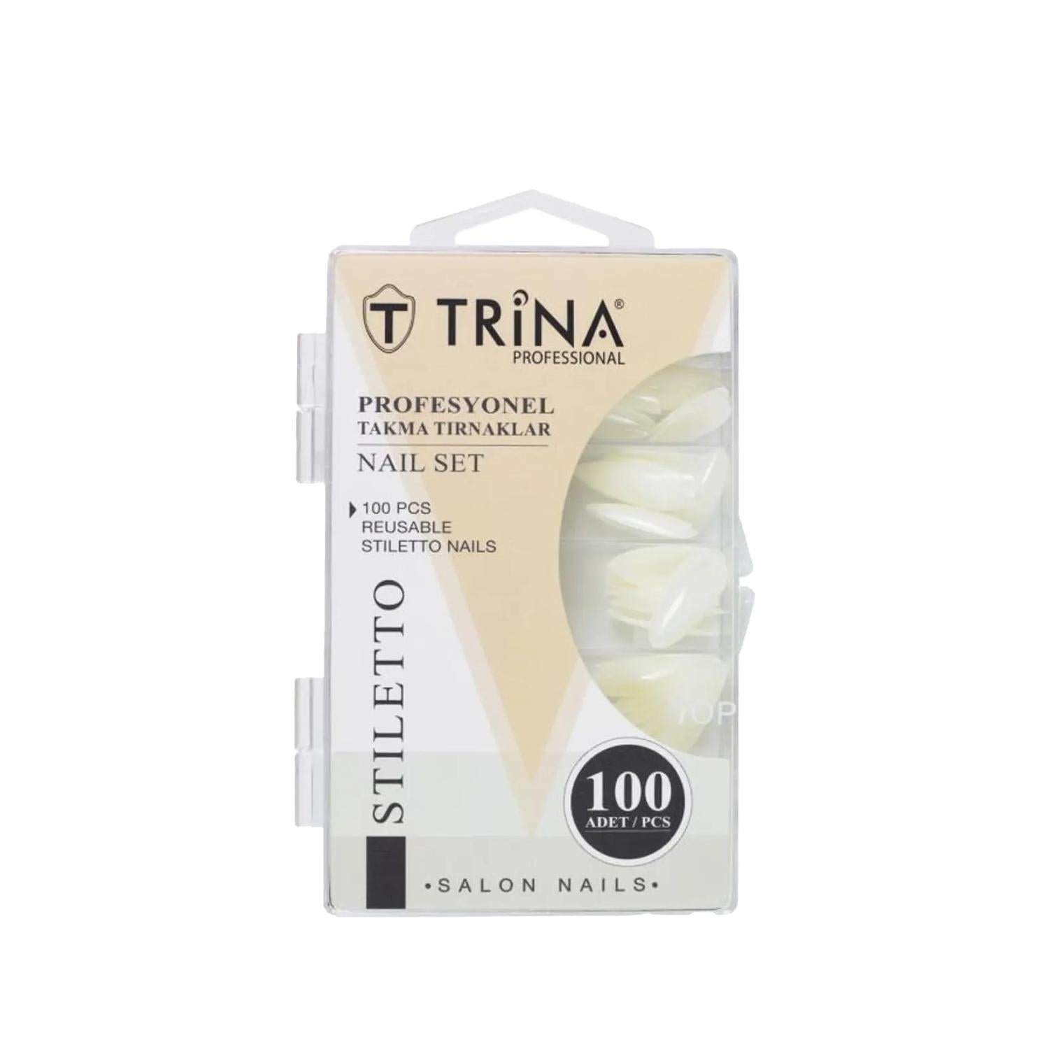 Trina False Nails Stiletto Style 100 Pieces - High-Quality Cosmetic Nail Enhancements Trina Stiletto False Nails - 100 Pieces False Nails, Trina False Nails, Stiletto False Nails, Cosmetic Nail Enhancements, Nail Beauty Products, Nail Care, Beauty Enhancements, Fashion Nail Trends, Nail Art, Beauty Products