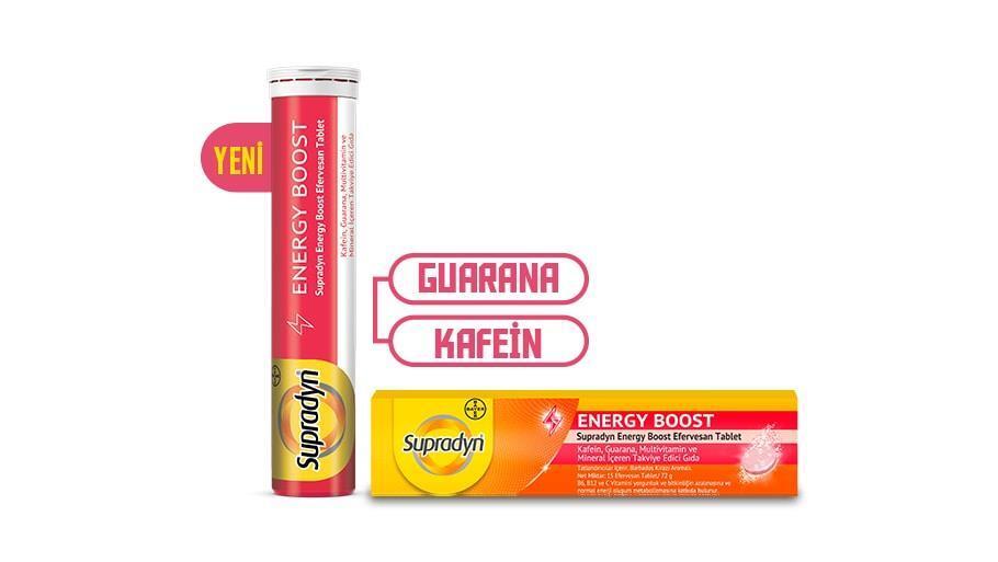 Supradyn Effervescent Vitamin Supplement - Energy Boost Multivitamin with Guarana & Caffeine for - Vitamin & Supplement