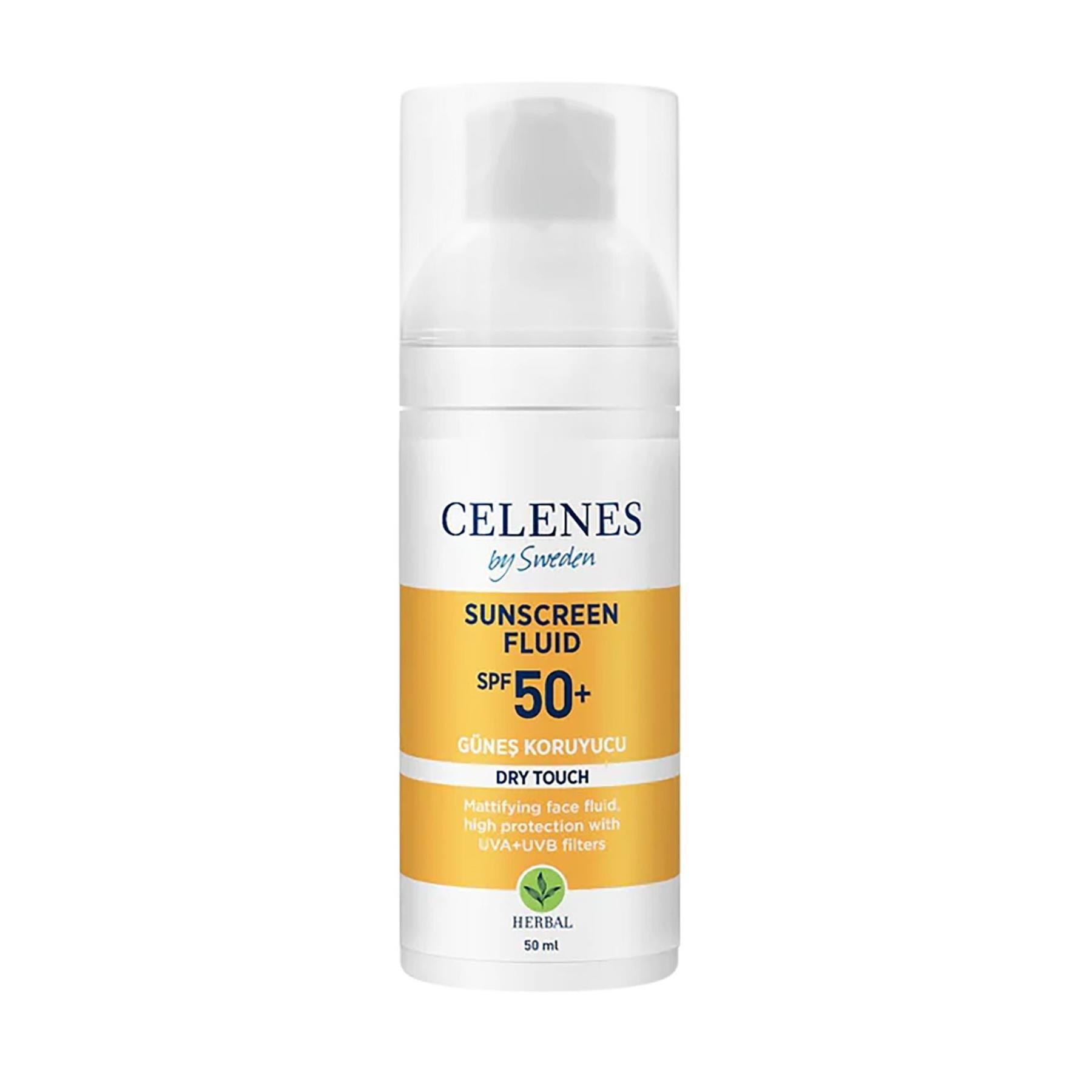Celenes By Sweden Natural Sunscreen SPF50+ Dry Touch 1.69 fl oz - Organic & Suitable for Sensitive Skin Celenes By Sweden SPF50+ Natural Sunscreen - Dry Touch Natural sunscreen, SPF50+ sunscreen, Sunscreen for sensitive skin, Organic sunscreen, Children's sunscreen, Dry Touch technology, UVA/UVB protection, Herbal sunscreen, Eco-friendly sunscreen, Family sunscreen, Outdoor protection, Skin protection, Sunscreen lotion, Sweden skincare, Natural skincare, Organic skincare