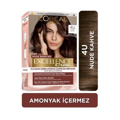 loreal-paris-excellence-creme-nude-coffee-hair-color, 4u-nude-coffee-hair-color-box, nourishing-mask-loreal-paris, color-care-system-loreal-paris Loreal Paris Excellence Creme Hair Color - 4U Nude Coffee | 1 Set Loreal Paris Excellence Creme 4U Nude Coffee Hair Color loreal-paris, hair-color, nude-coffee, beauty, hair-care, women, ammonia-free, pro-keratin, nourishing-mask, ai-generated