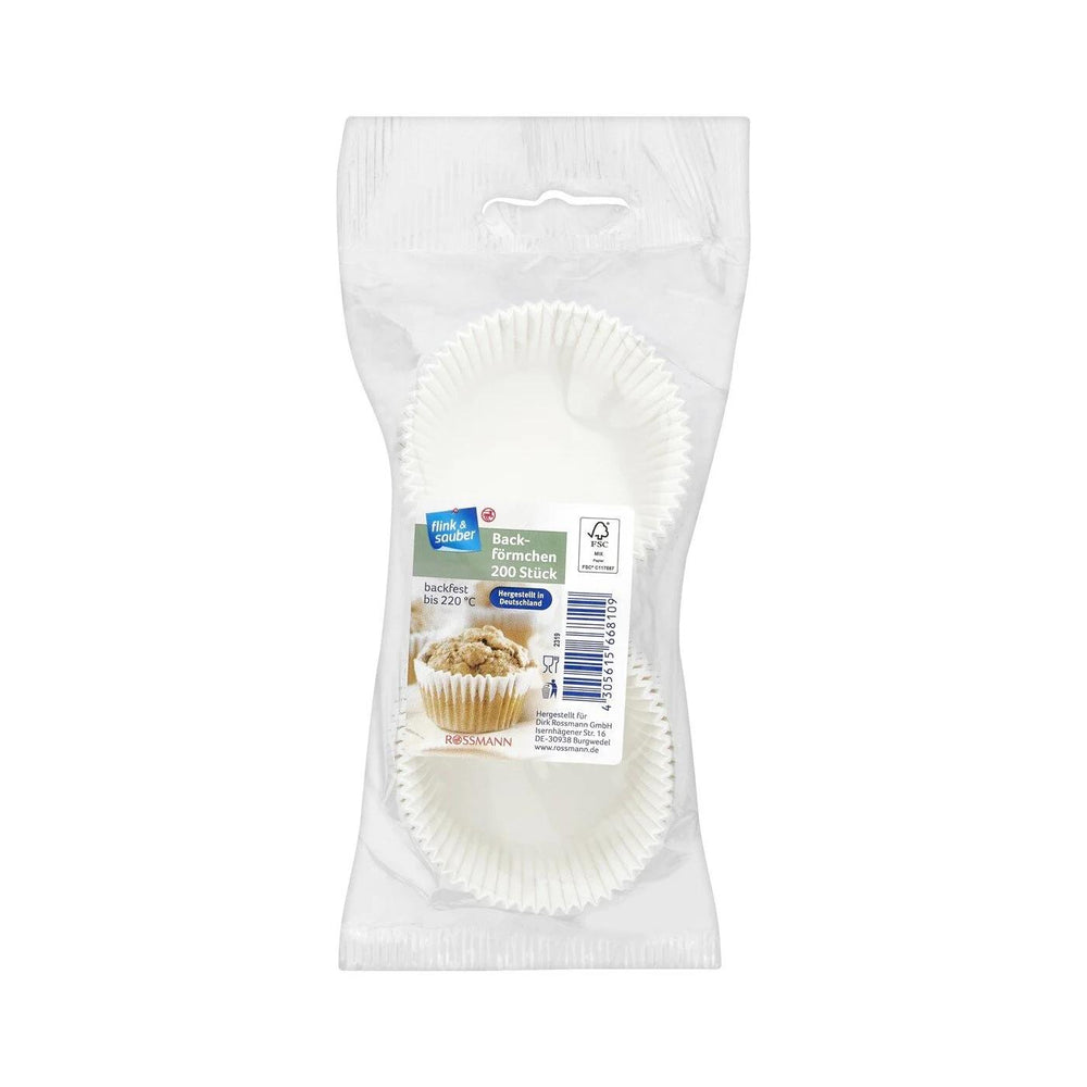 Flink Sauber White Muffin Liners Bulk Pack 200 Count