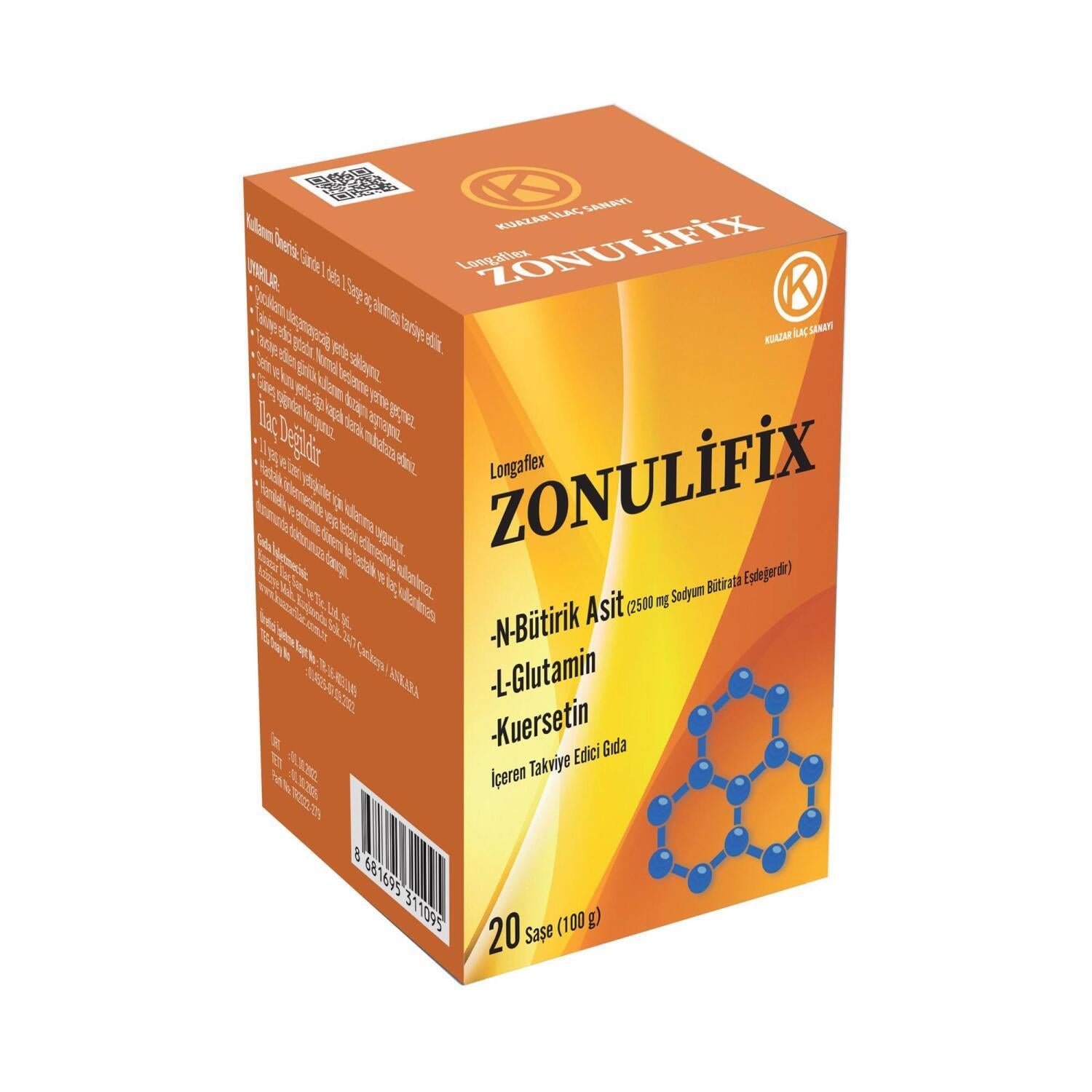 Zonulifix: N-Butyric Acid, L-Glutamine, & Quercetin Dietary Supplement - Gut & Digestive Wellness, Immune Function Support - Vitamin D & Zinc Included Zonulifix: Gut Health & Immune Support Supplement N-Butyric Acid Supplement, L-Glutamine Supplement, Quercetin Supplement, Zinc Picolinate, Vitamin D Supplement, Digestive Health Supplement, Gut Health Supplement, Zonulifix, Takviye Edici Gıda, Dietary Supplement, N-Butyric Acid, L-Glutamine, Quercetin, Zinc, Vitamin D, Gut Health, Immune Support, Digestive H