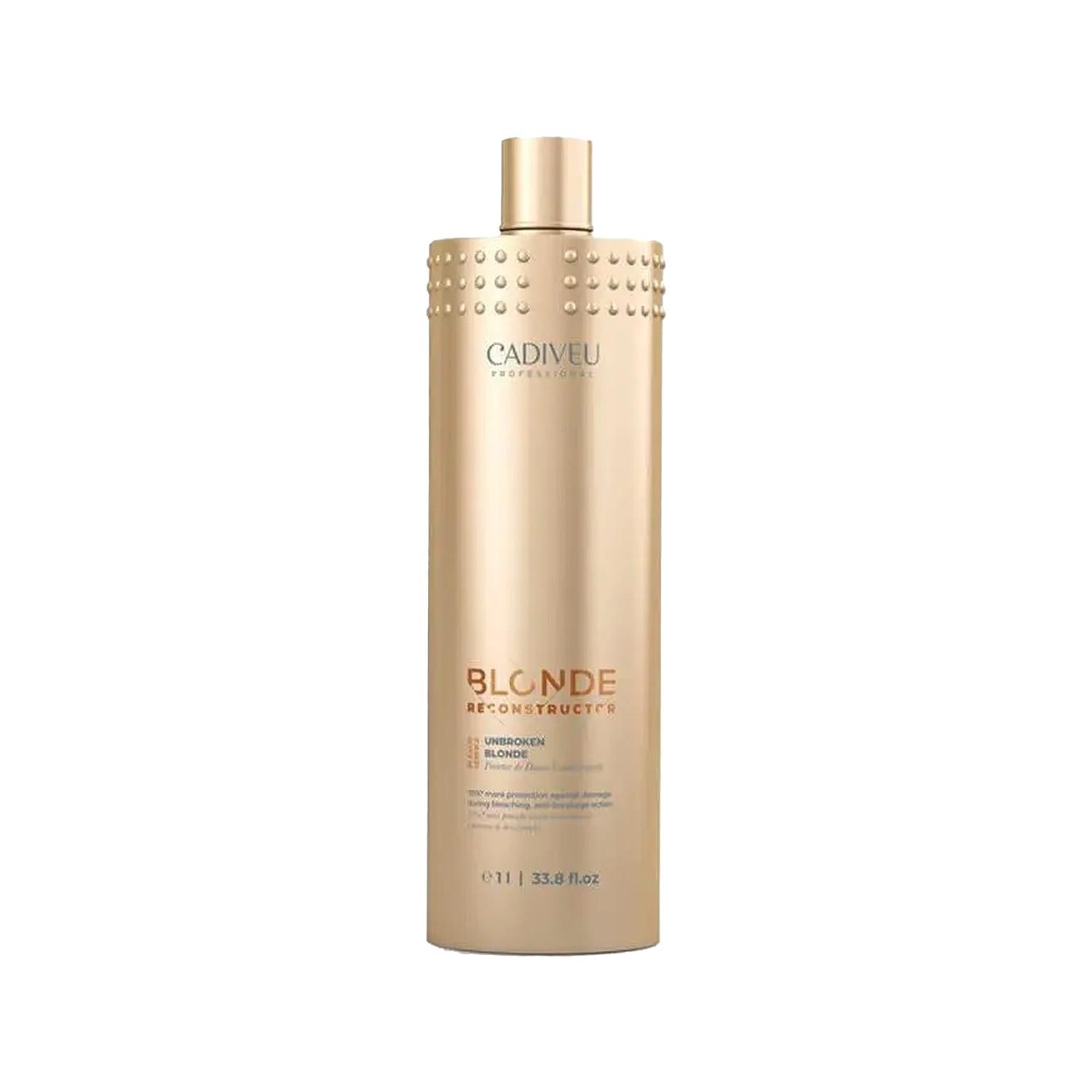 Cadiveu Blonde Reconstructor Unbroken Blonde 1000 ml - Repair & Restore Blonde Hair Cadiveu Blonde Reconstructor - Repair Blonde Hair Cadiveu Blonde Reconstructor, Unbroken Blonde hair treatment, Blonde hair repair, 1000 ml hair reconstructor, Professional hair care products, Hair treatment, Blonde hair care, Hair reconstructor, Cadiveu, Professional hair products, Hair repair, Blonde hair maintenance