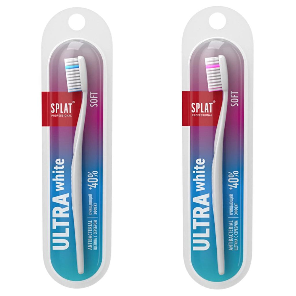 Splat Professional Ultra White Soft Toothbrush for Gentle Cleaning