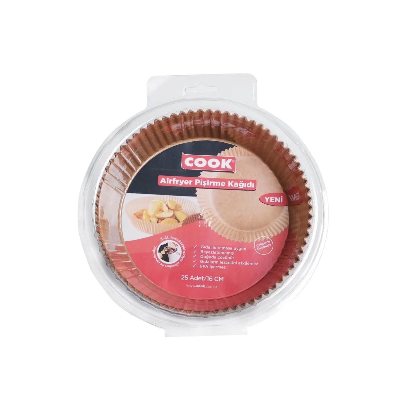 Cook Airfryer Baking Paper Liners for Easy Cleanup 25 Count