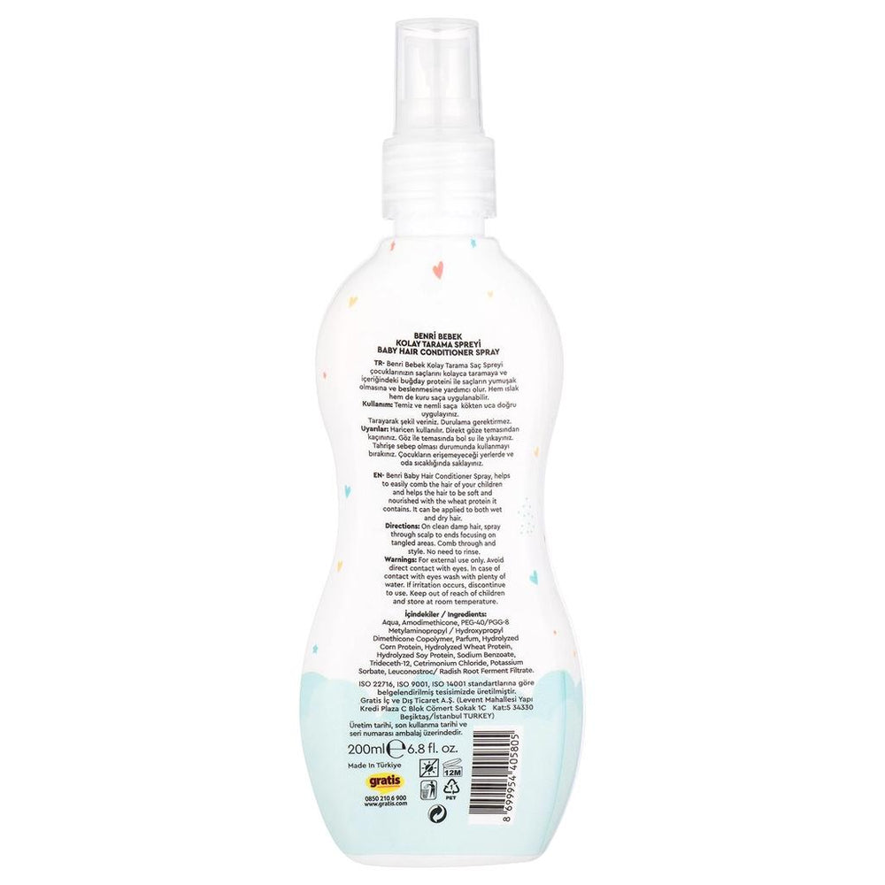 Benri Baby Detangling Spray for Easy Combing 200 ml