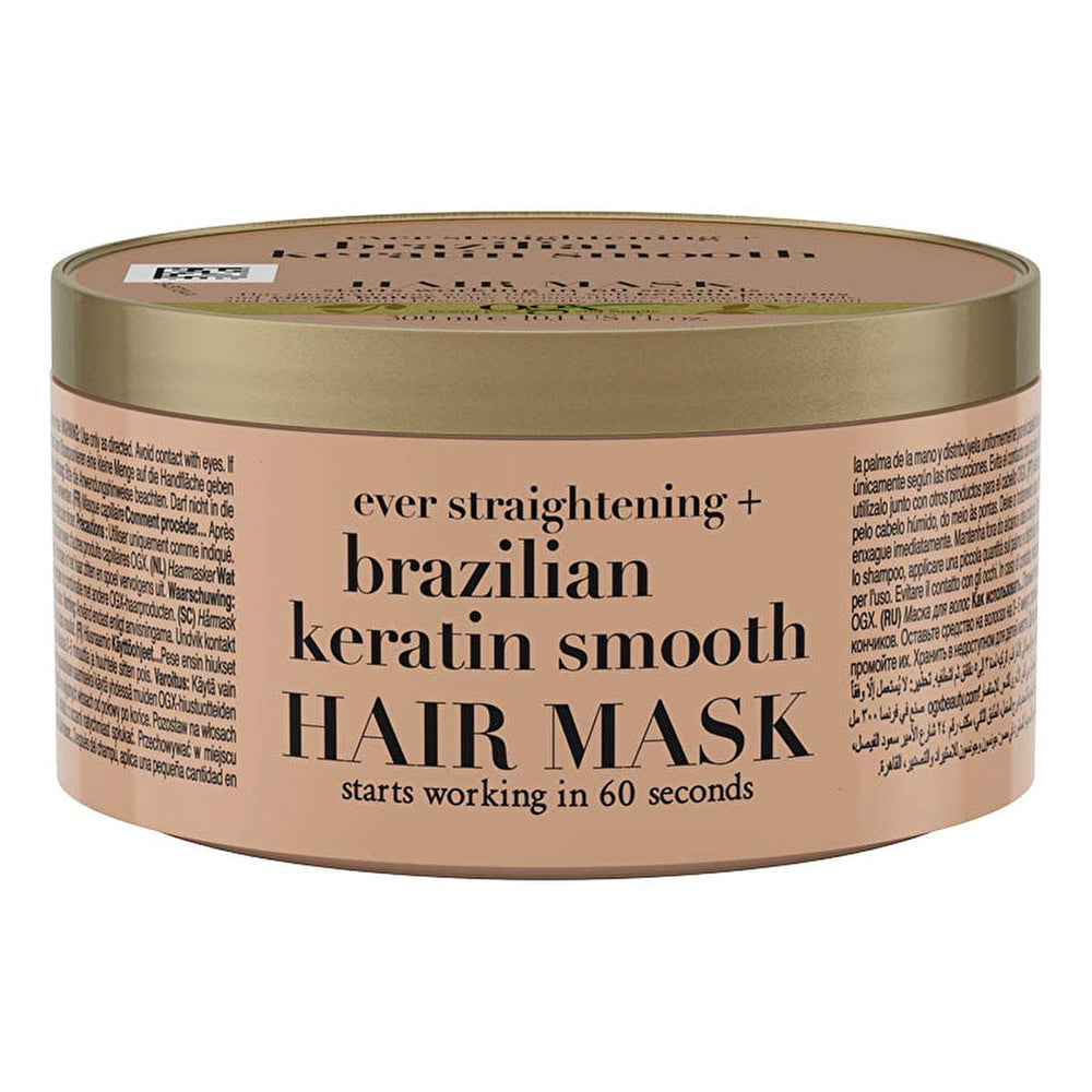 OGX Brazilian Keratin Smooth Hair Mask: Sulfate-Free, Frizz Control & Smoothing Treatment for Curly & Wavy Hair - 10.14 fl oz OGX Keratin Hair Mask: Smooth Frizz & Add Shine Brazilian keratin hair mask, Smoothing hair mask, Frizz control hair mask, Sulfate-free hair mask, Keratin hair treatment, Hair mask for curly hair, Hair mask for wavy hair, OGX hair mask, hair mask, keratin treatment, smoothing treatment, frizz control, curly hair, wavy hair, sulfate-free, coconut oil, avocado oil, cocoa butter, hair c