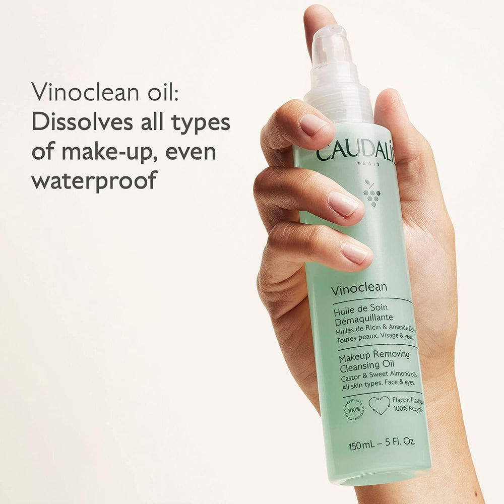 Caudalie Vinoclean Makeup Removing Cleansing Oil - Gentle Vegan Makeup Remover for Sensitive Skin, 5.07 fl oz - view 2