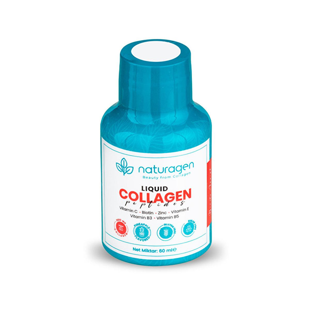Naturagen Liquid Collagen Peptides Shots - 2500mg Type I&III Collagen, Gluten-Free, Halal Certified Anti-Aging - view 2