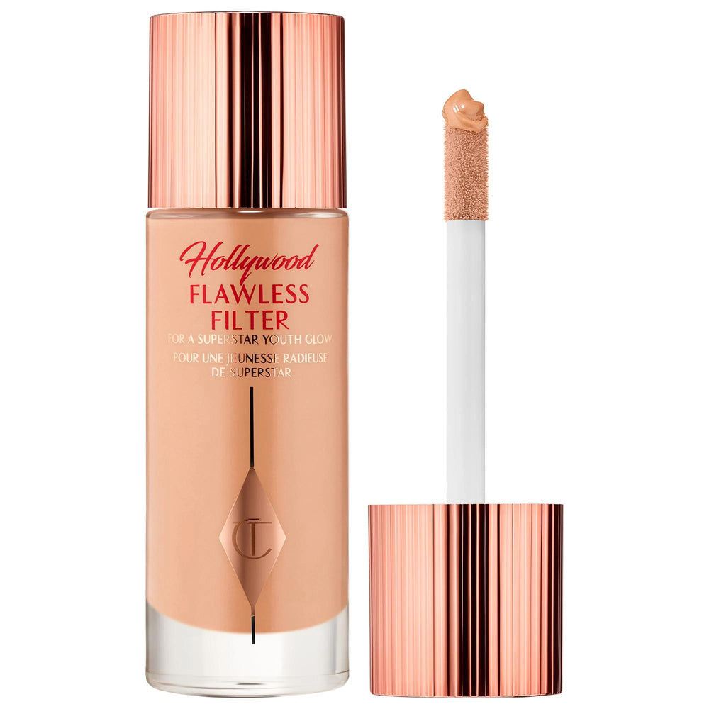 Charlotte Tilbury Hollywood Flawless Filter: Complexion Booster for Radiant, Smooth, Youthful Glowing Skin - Liquid Highlighter & Glow Filter Charlotte Tilbury Hollywood Filter: Radiant Skin & Glow | Shop Now complexion booster, liquid highlighter, glow filter, radiant skin, smooth skin, blurring effect, cruelty-free highlighter, paraben-free highlighter, youthful glow, illuminating makeup, highlighter, radiant finish, skin illuminator, makeup, beauty, face makeup, luminous makeup, blurring, moisturizing, p