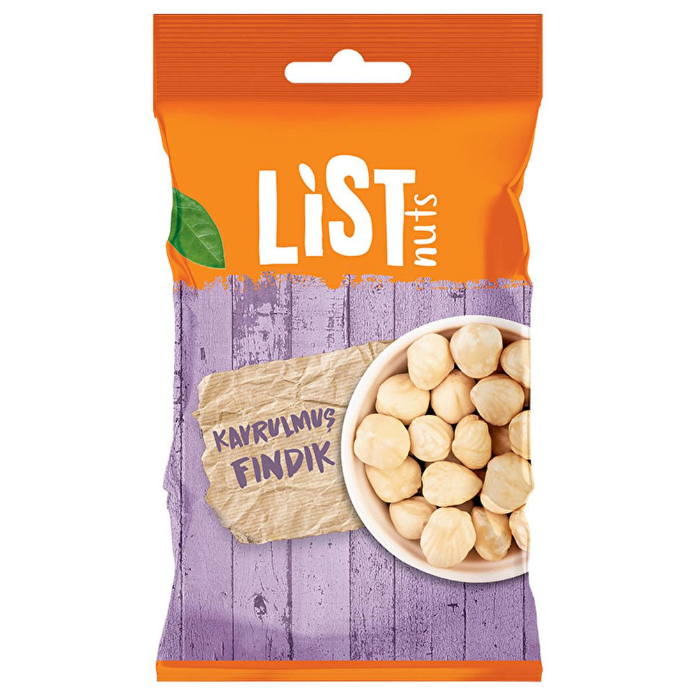 List Nuts Roasted Hazelnuts 34g - Healthy Hazelnut Snack for On-the-Go - Food & Candy