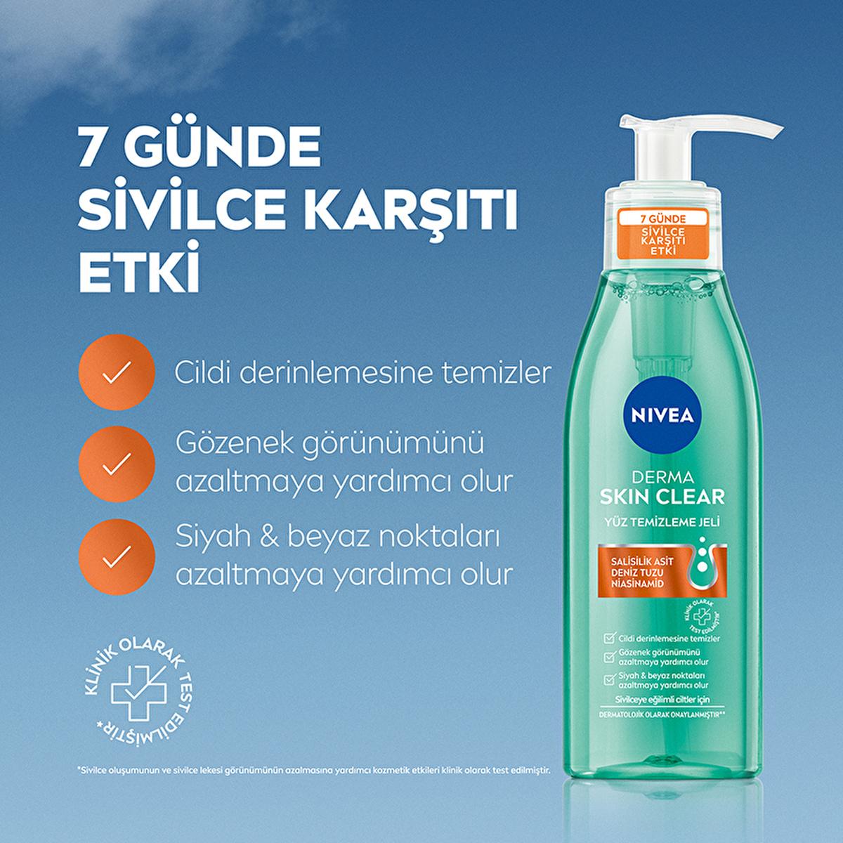Nivea Derma Skin Clear Acne Face Wash: Deep Cleansing Salicylic Acid & Niacinamide Gel for Blemish & Pore Control, Oily & Acne-Prone Skin Nivea Acne Face Wash: Salicylic Acid Cleanser for Clear Skin acne face wash, salicylic acid cleanser, niacinamide face wash, pore minimizing cleanser, oily skin cleanser, blemish control face wash, deep cleansing face gel, Nivea Derma Skin Clear, blackhead removal cleanser, whitehead removal cleanser, face wash, cleanser, salicylic acid, niacinamide, sea salt, oily skin, 