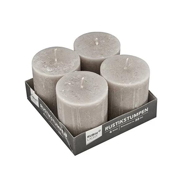Rubin Licht Rustic Taupe Candle - Long-Lasting Paraffin Wax, 35 Hours Burn Time Rubin Licht Rustic Taupe Candle - 35 Hours Burn Time rustic candle, long-lasting candle, paraffin wax candle, taupe colored candle, decorative candle, vintage style candle, home decor, candles, rustic decor, vintage decor, long burn candle, cozy home, ambient lighting