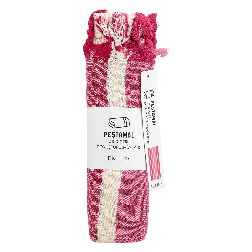 Eklips Pink Gradient Turkish Peshtemal Towel for Bath &amp; Beach