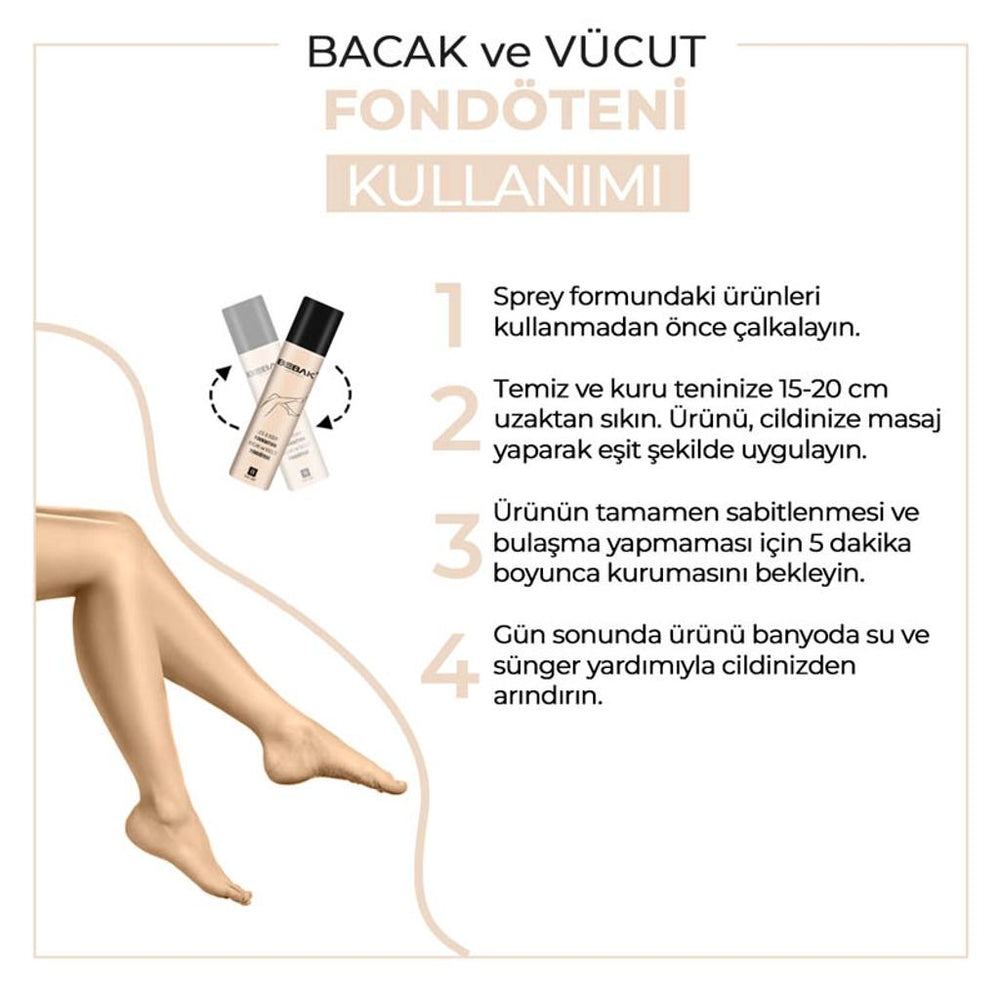 Bebak Leg Foundation Shade 0 for Flawless Skin 75 ml