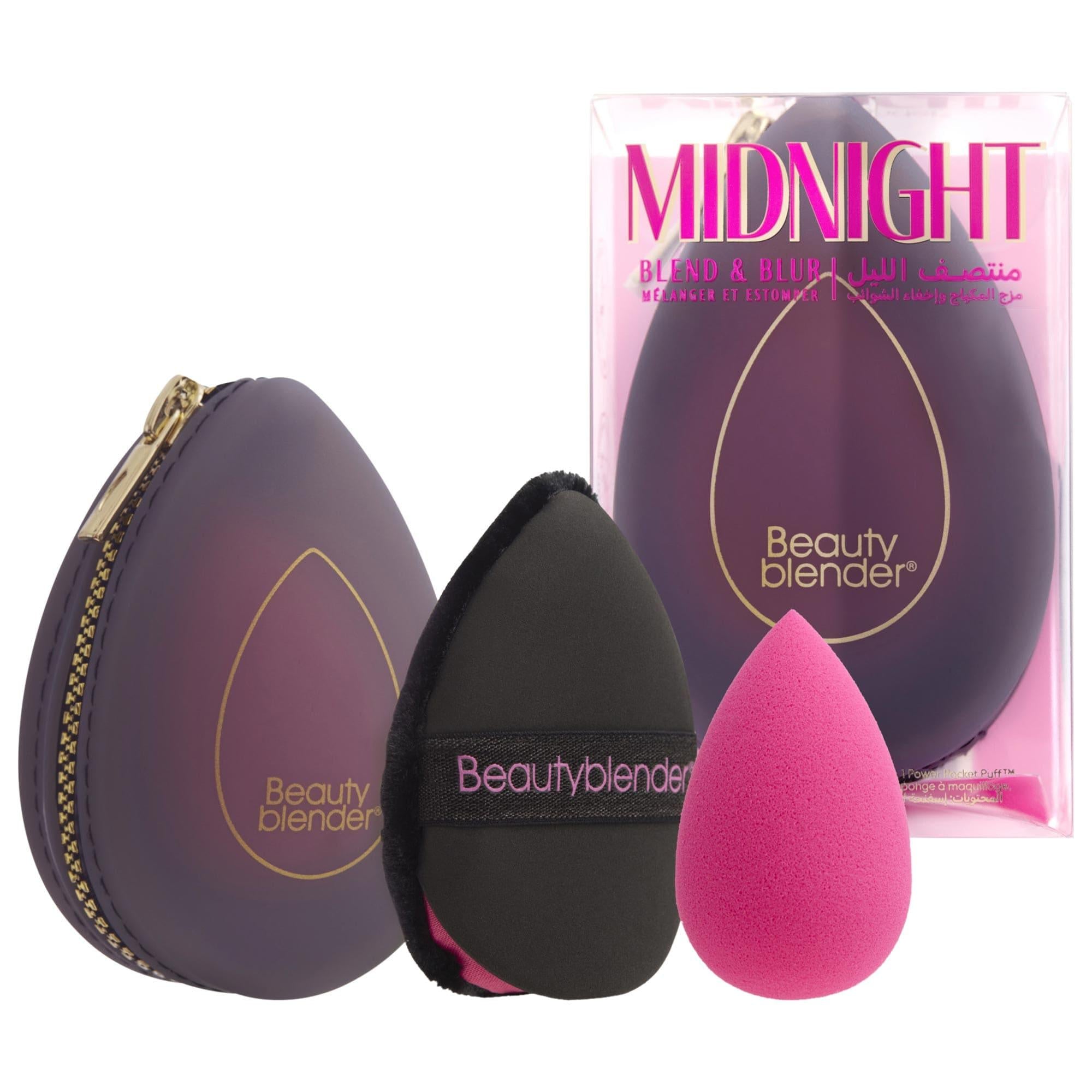 Beautyblender Midnight Blend & Blur Set: Flawless Makeup Application with Original Sponge, Power Pocket Puff & Travel Case | Vegan & Cruelty-Free Beautyblender Set: Flawless Makeup with Sponge & Puff Beautyblender, Makeup sponge, Power Pocket Puff, Makeup puff, Blending sponge, Flawless makeup, Vegan makeup tools, Cruelty-free makeup, Travel makeup set, Makeup application set, makeup, blending, setting powder, travel, vegan, cruelty free, non-latex, Beautyblender sponge, powder puff, makeup blending, face m