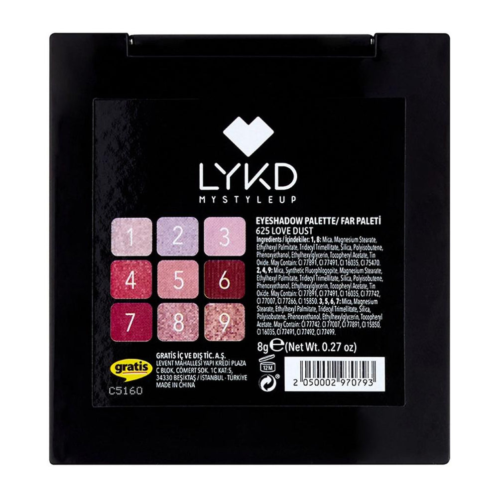 LYKD 9-Color Eyeshadow Palette 625 Love Dust