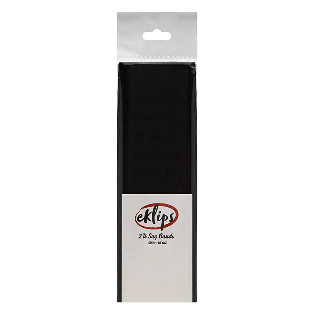 Eklips 2-Piece Black and White Hair Band Set for Versatile Styling - Simple Hair Accessories - view 3