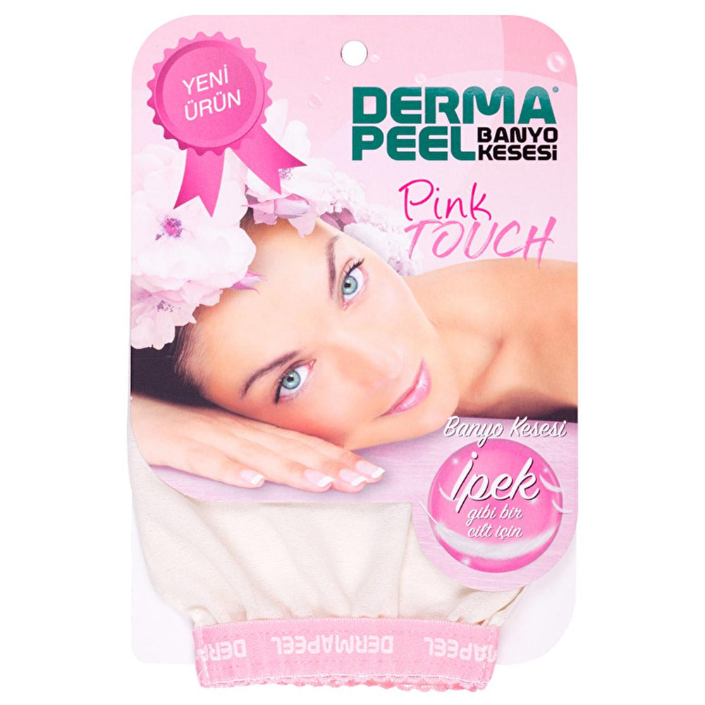 Dermapeel Pink Touch Bath Glove for Sensitive Skin Care - Soft, Gentle Cleansing, Unisex Design - view 3