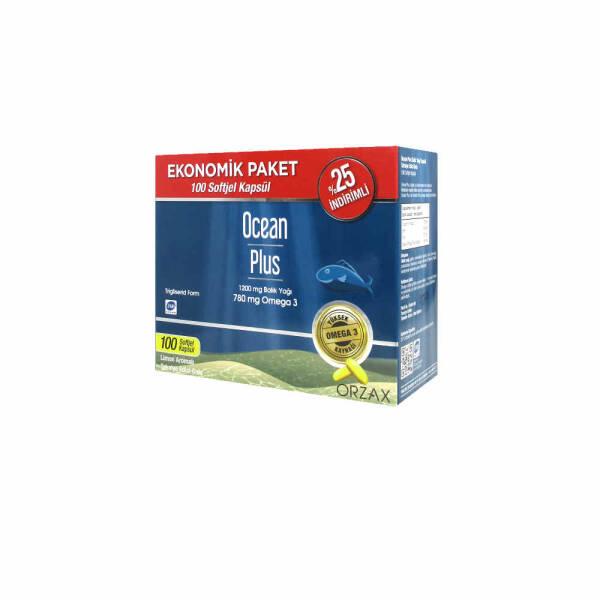 Ocean Plus Lemon Flavored Fish Oil - 100 Capsules, Omega-3 Rich EPA & DHA - Vitamin & Supplement