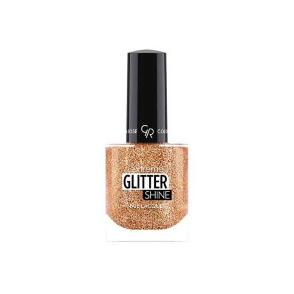 Golden Rose Glitter Nail Polish 206 - 10.2ml Shiny Nail Color for Trendy Looks - Nail Polish