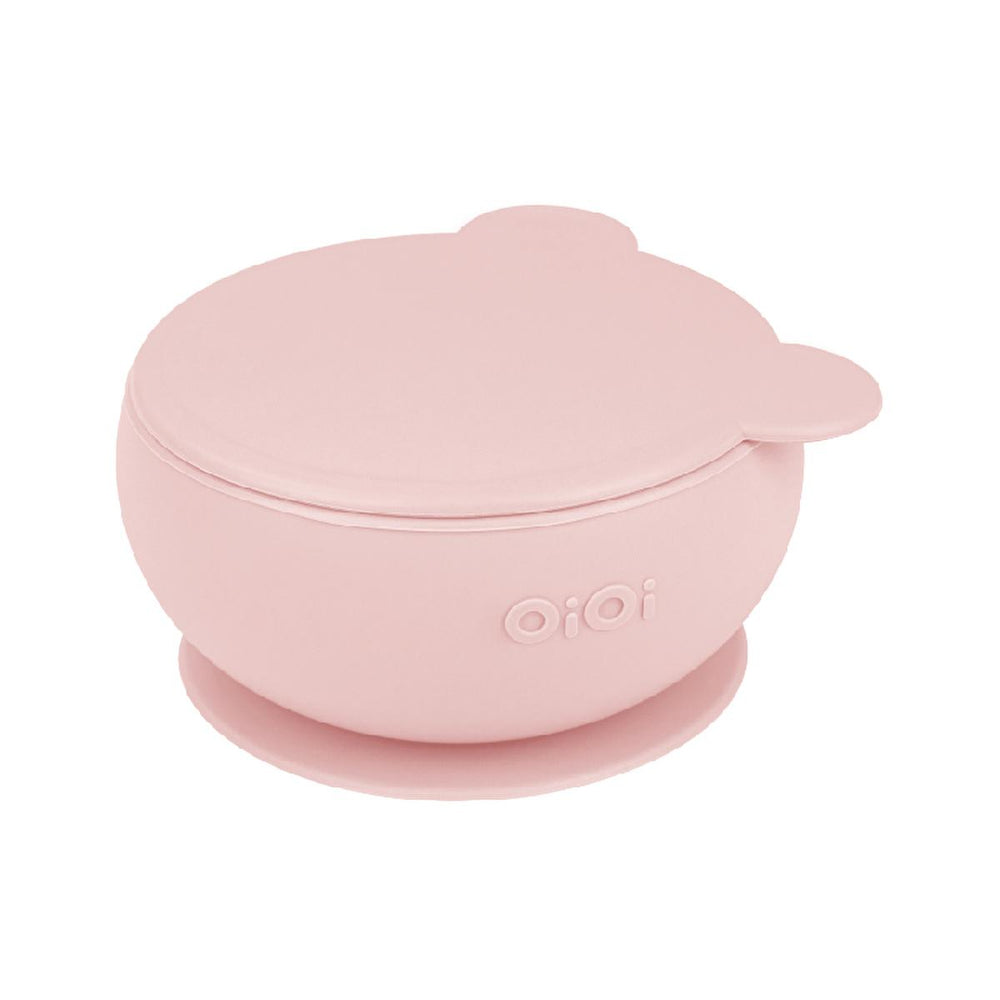 OiOi 100% Premium Silicone Baby Bowl - Vacuum Sealed, Non-Toxic, Microwave Safe, Pinky Pink - Baby Care