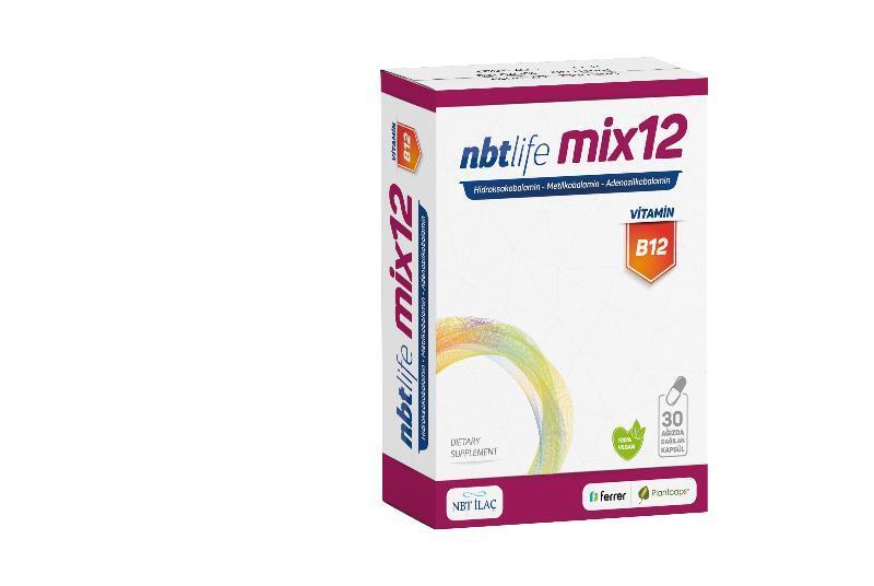 Nbt Life Mix12 Vitamin B12 Supplement - 30 Capsules, Comprehensive B12 Support for Adults and - Vitamin & Supplement